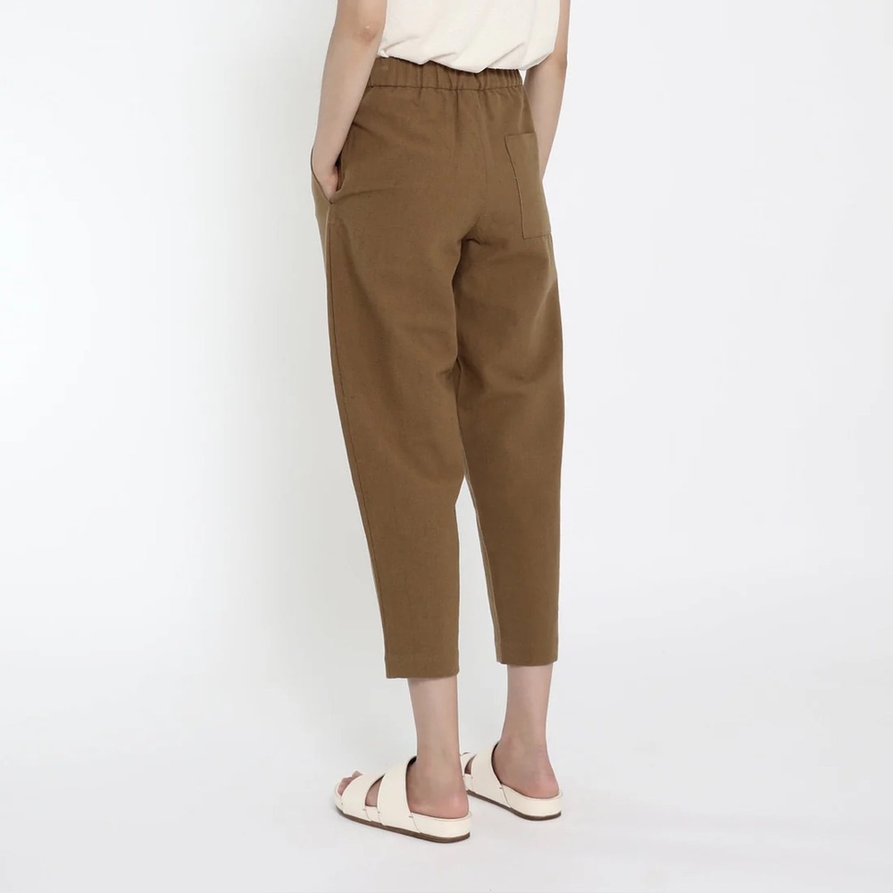 7115 by Szeki SIGNATURE ELASTIC PULL-UP‎ TROUSER Sz M CANVAS EDITION CARAMEL - Picture 4 of 9